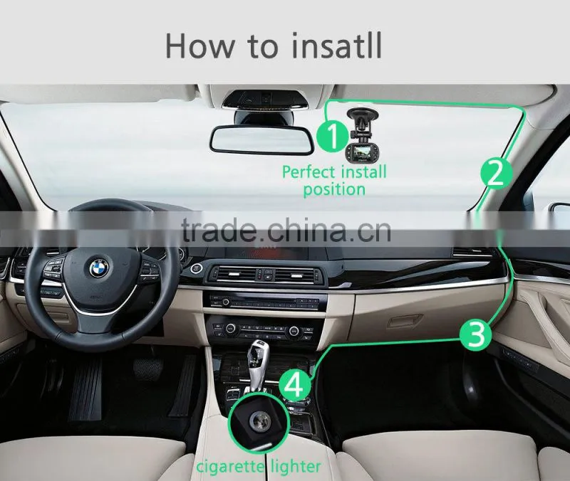 1080p Full HD Manual Car Camera HD DVR with Seamless Loop Recording