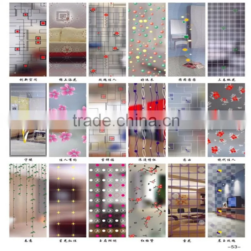 china factory price design frosted silk-screen printing glass