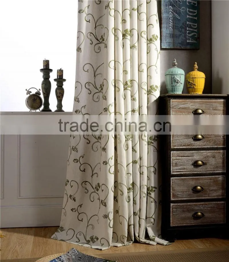 Wholesale Home Voile curtains and ready embroidery sheer fabric