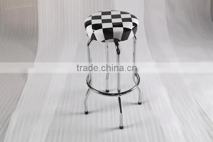 Wholesale cheap used metal printed bar stool KP-BS001