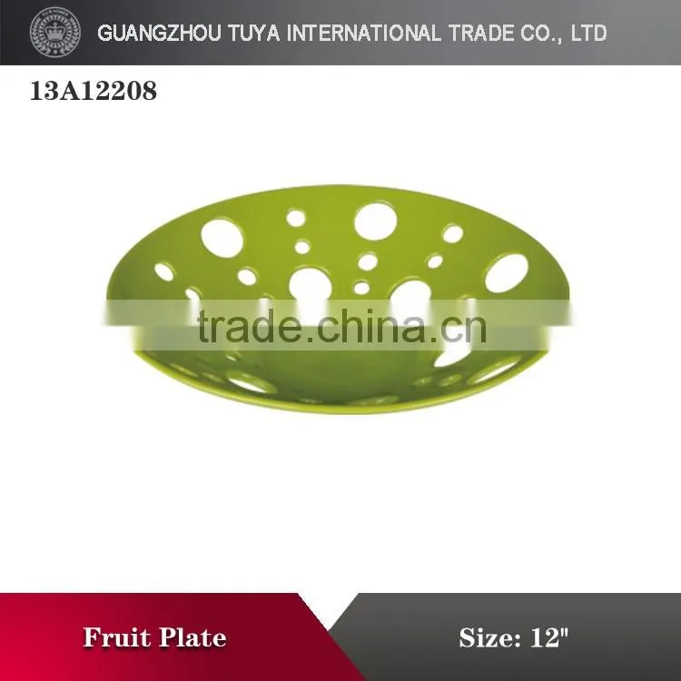 Wholesale colorful ceramic dinner plate, color glaze fruit plate