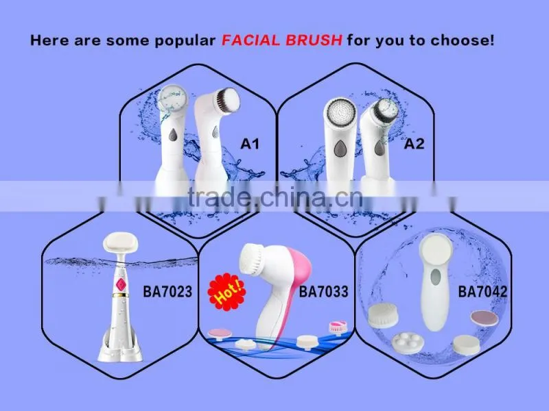 China OEM Electrical Sonic Vibrating Deep Cleaning Rapid charging IPX7 Waterproof Face Brush