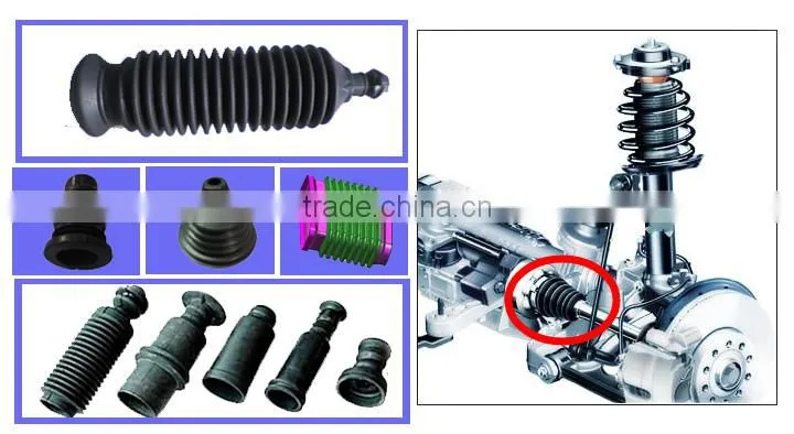 Automotive parts shock absorption rubber components
