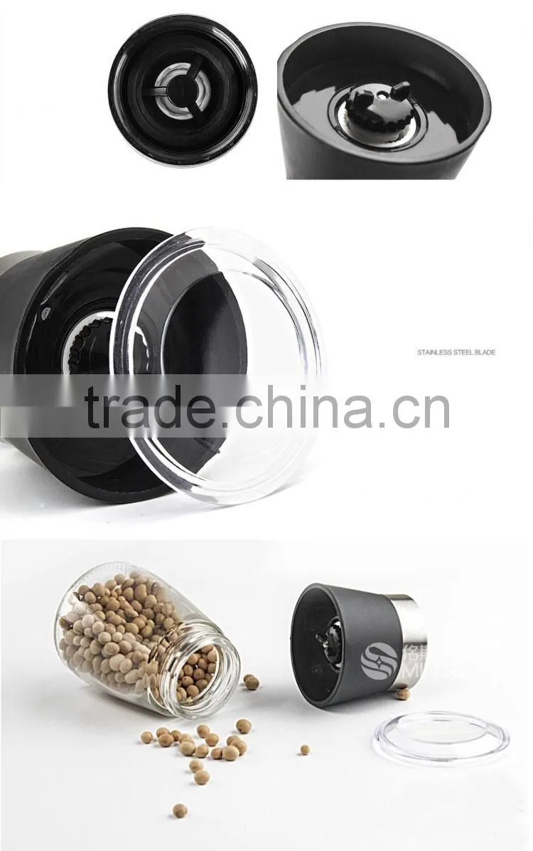 manual glass mini Pepper grinder mill kitchen tools glass Pepper grinder