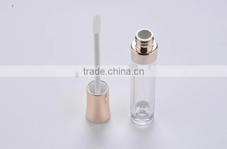gold cap and collar lipgloss tube containers