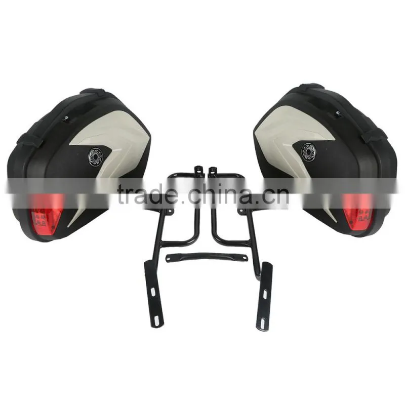 Saddle Bags Trunk Luggage w/ Lights Mount Bracket For KTM 125 200 DUKE 2012-2015
