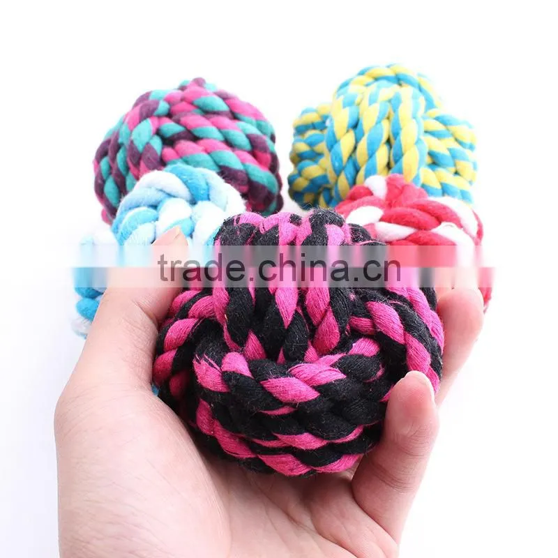 Pet cotton rope toys Medium size 7.5 cm Cotton rope woven ball