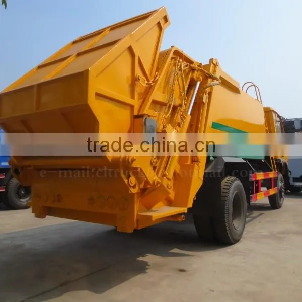 170hp DONGFENG 4*2 Hydraulic Garbage Compactor 10 m3