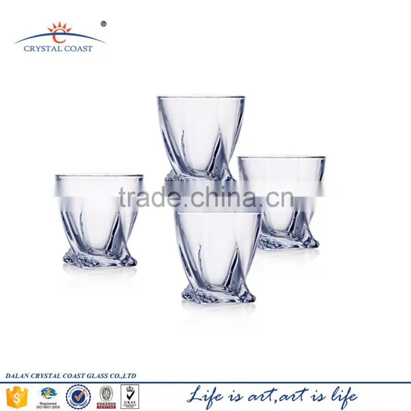 2015 New Design Promotional cheap clear drinking glass whisky tumbler/glass cup