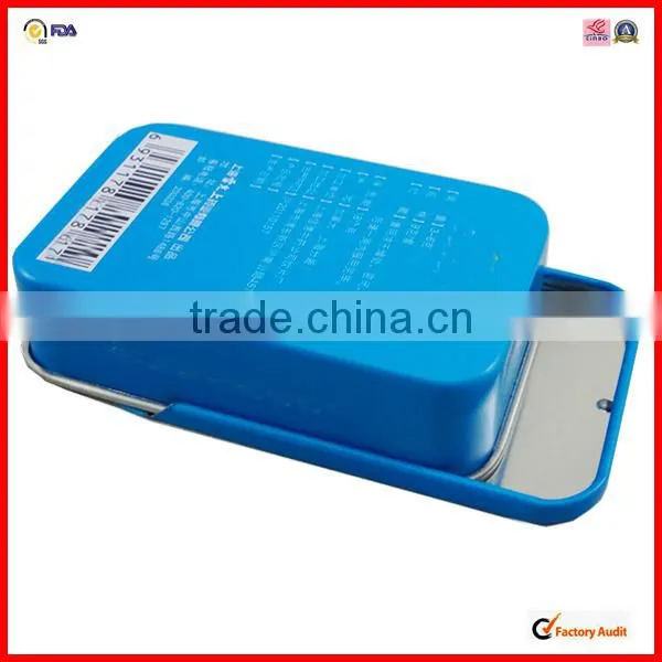 custom food packing slide gift tin box