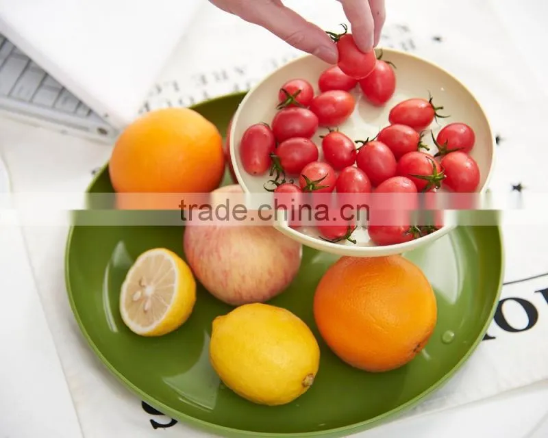 Plastic DIY Round Two Layer Fruit Tray