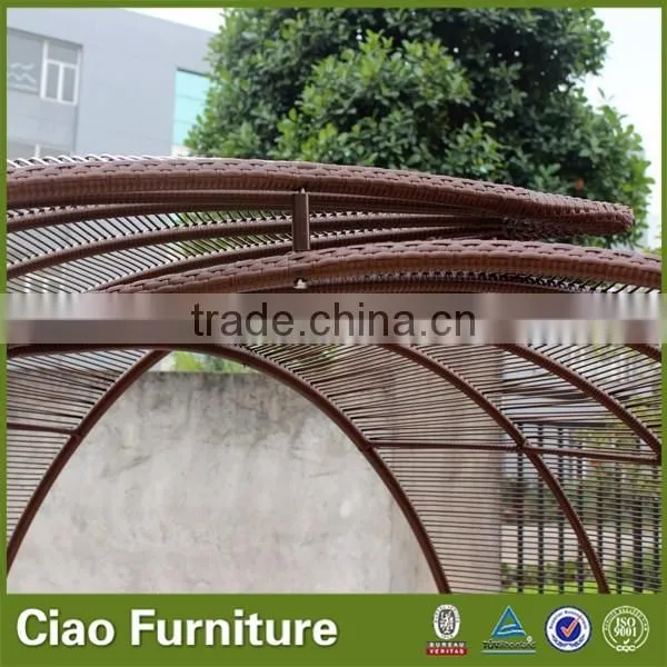2017 New design KD outdoor furniture sunbed with wings