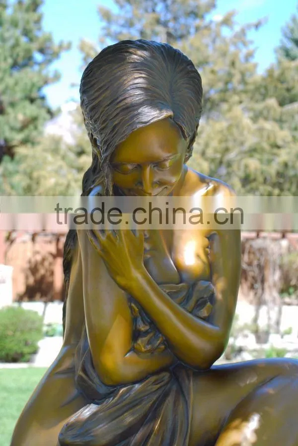 bronze foundry metal craft folk art nude woman bronze sculpture