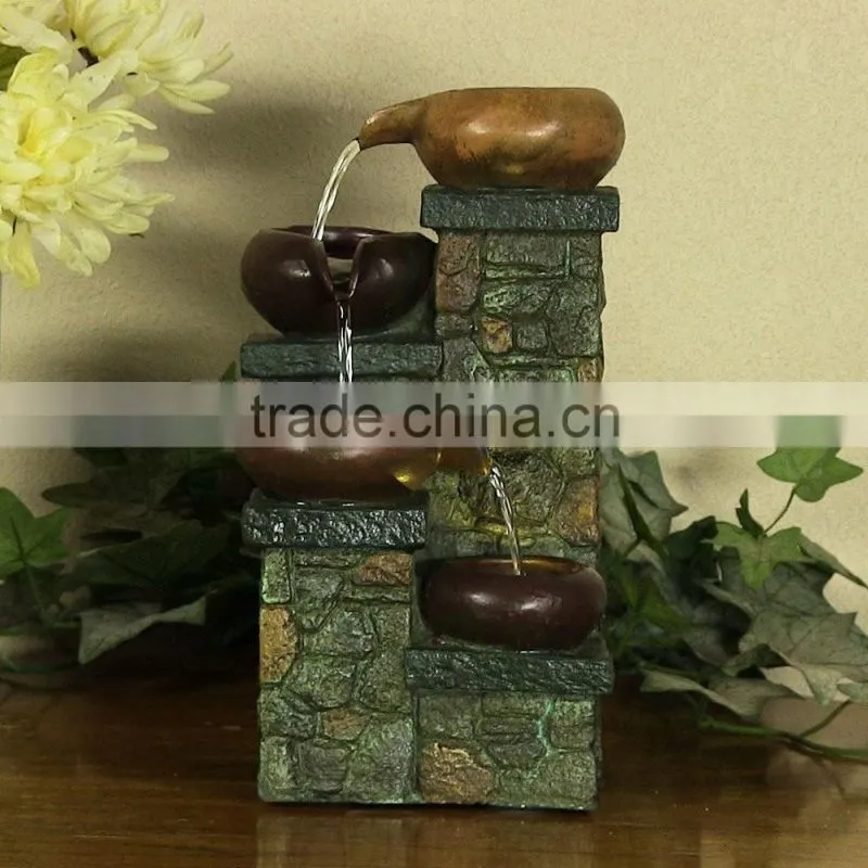 Brick Steps Tabletop Fountain with LED Light