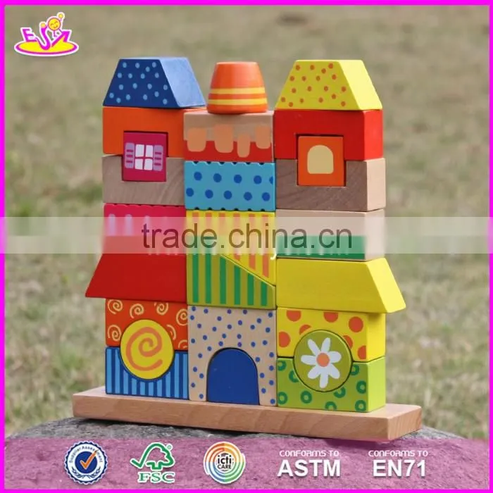 2017 New products educational toys children wooden stacking blocks W13D140