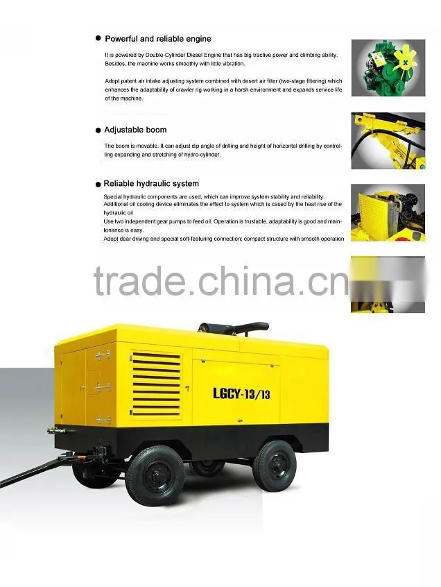 2015 China Professional Manufacturer of High Qaulity Long Service Life DTH Hammer Crawler Drilling Rig