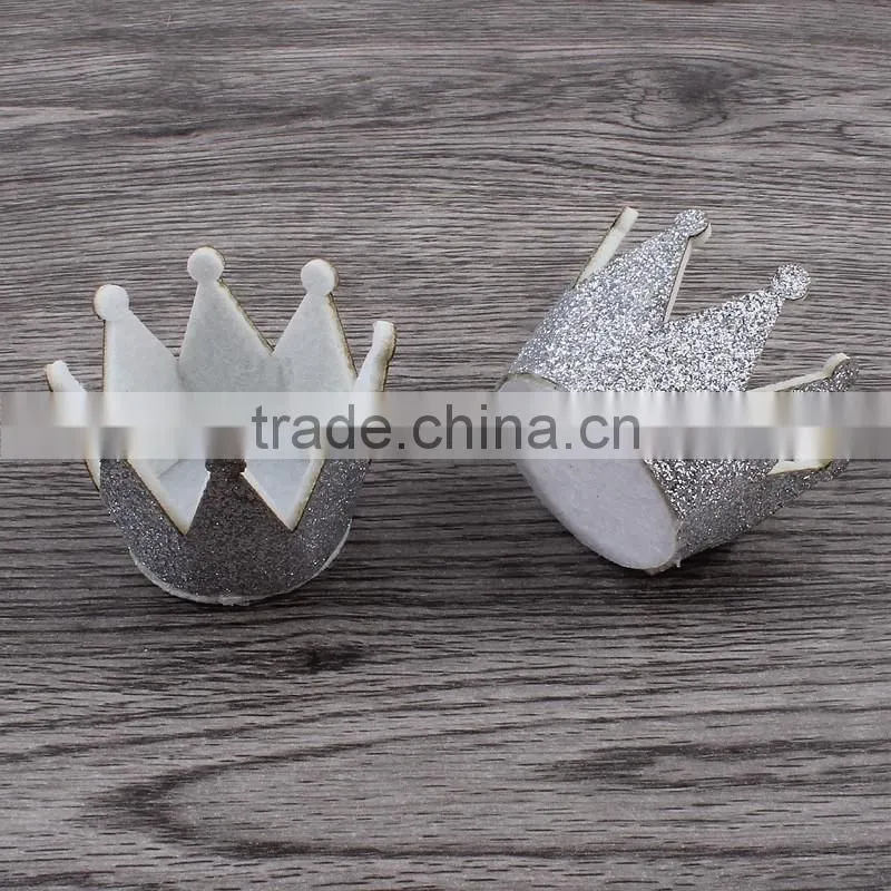 fabric lace flower crown with glitter clip for kids hair accessories