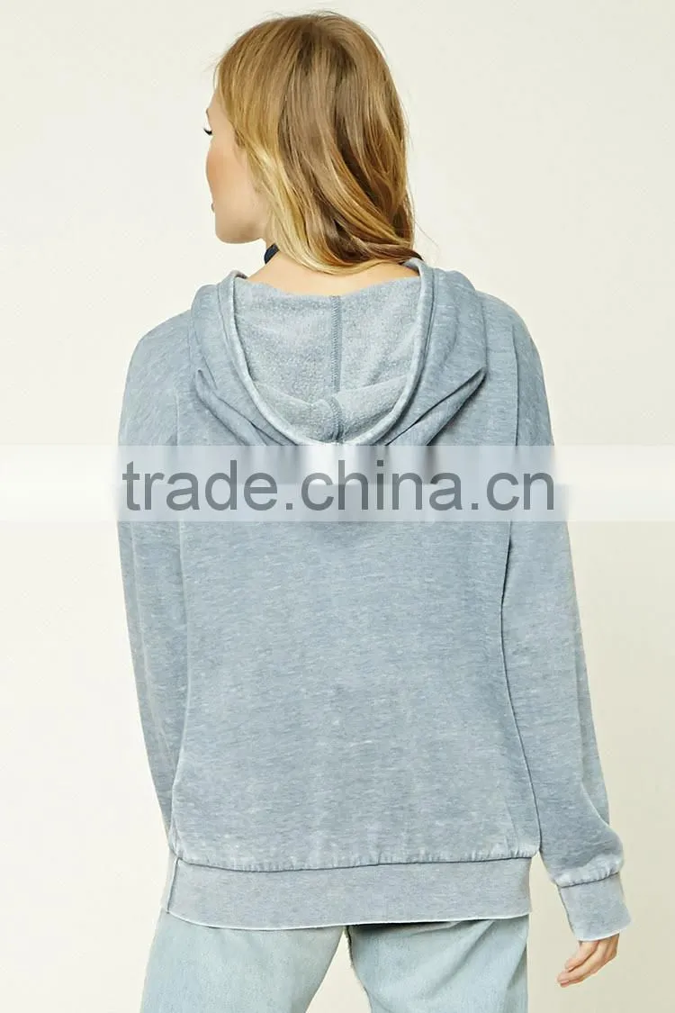 Latest Design Sweatshirt Long Sleeves Ribbed Trim drawstring Distressed Hoodie, Blank High Quality Hoodies Wholesale