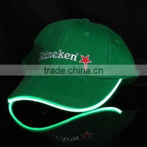 LED fiber optic cap Adjustable Hat Sports Caps