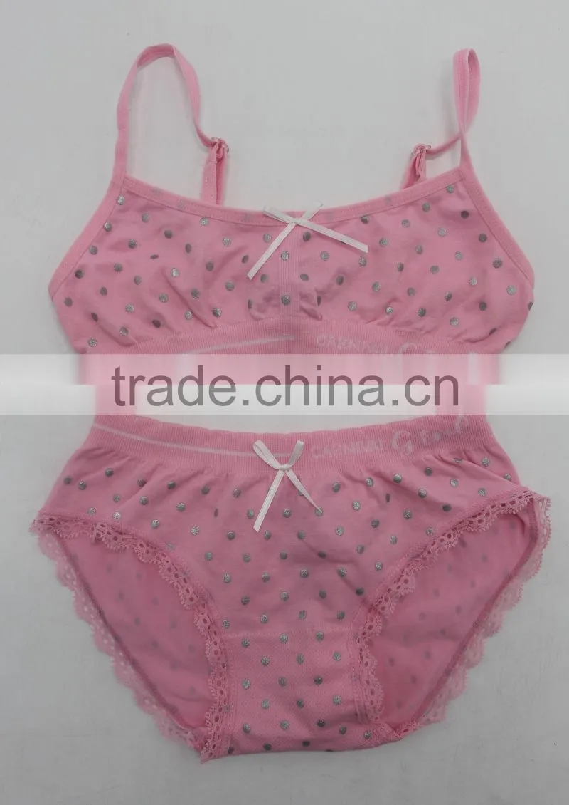 High Quality Children Bra Set Seamless Kids Fashion bra and panty set