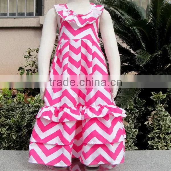 Eco-friendly material used pop hot sale maxi ruffle dress made in China