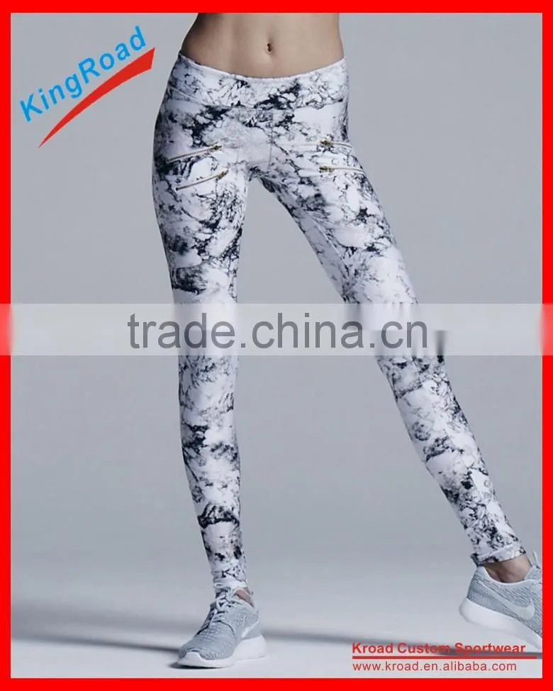 New design wholesale fitness clothing camouflage custom womens compression tights