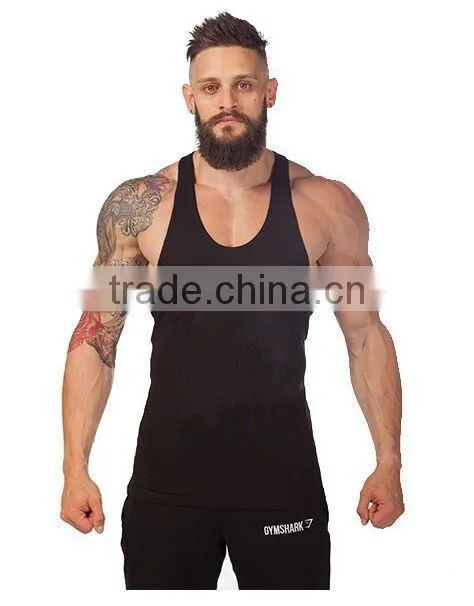 Men Cotton Stringer Bodybuilding Equipment Fitness Plain Gym Tank Top shirt Wholesale Solid Singlet Y Back Sport clothes Vest