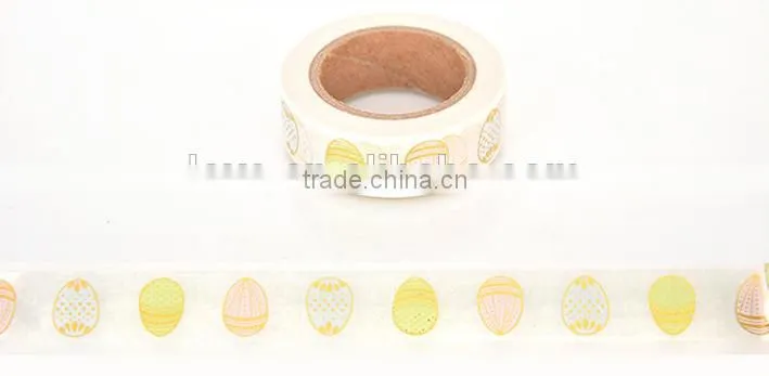 1.5cm*10m Japan Washi tape gold stamping eggs pattern adhesive paper tape colors paper tape