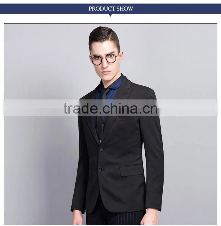 Formal Business Mens Slim Fits Blazer Business Black