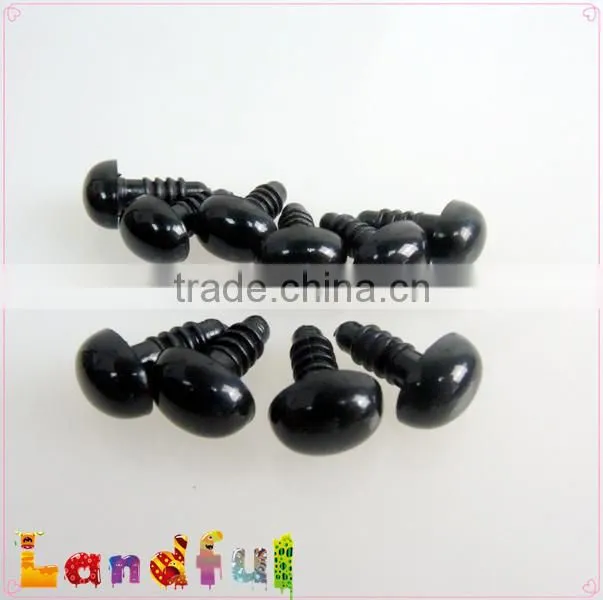 12*9mm Black Safety Plastic Oval Nose For Kid Handicraft Class