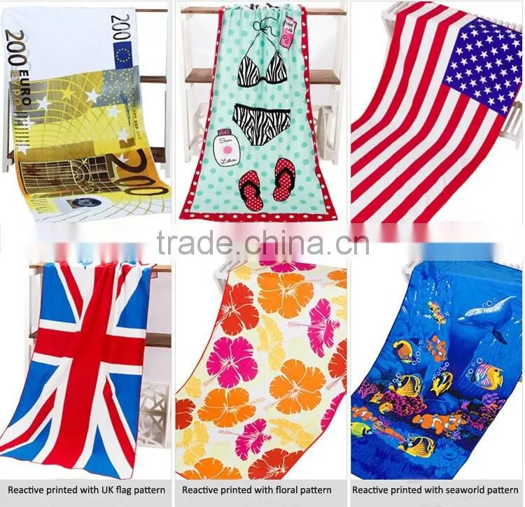 wholesale quick dry custom organic microfiber beach towel