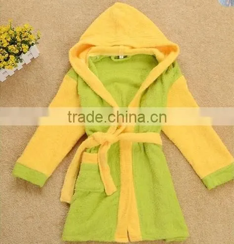 100% cotton eco-friendly hooded children bathrobes,kids hooded bathrobe,children hooded bathrobes