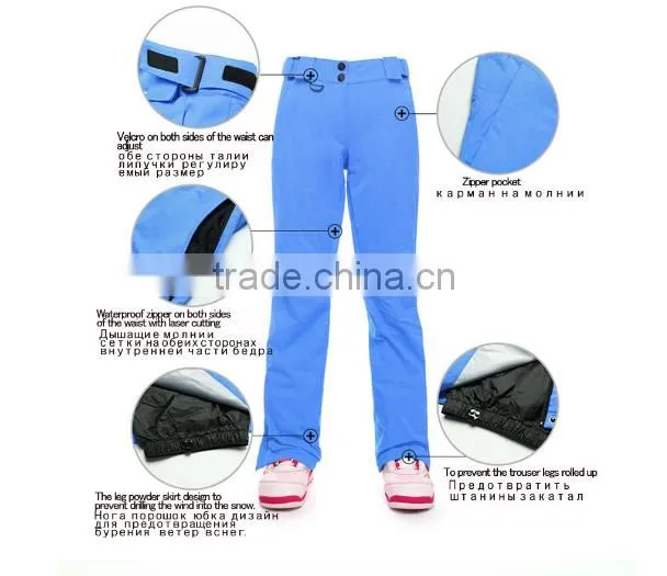 orange women waterproof quilted european ski jacket wholesale
