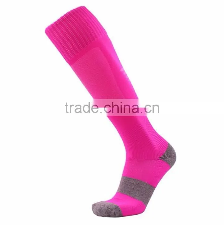 White And Black Thin Knee High Football Socks, Anti Slip Sport Football Socks