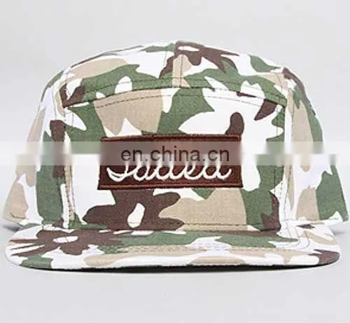 cheap camouflage kids 5 panel snapback cap/hat