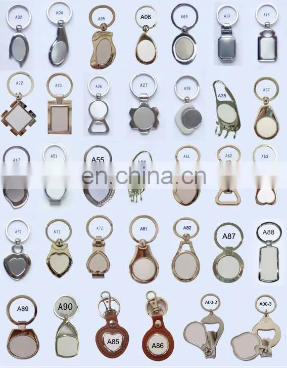 metal keyrings with aluminum sheet, sublimation printable