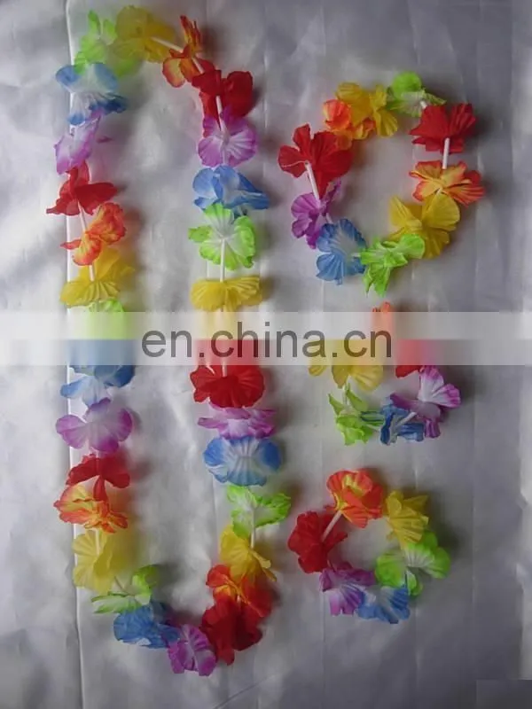 Hula lei hawaiian necklace set - 4 piece