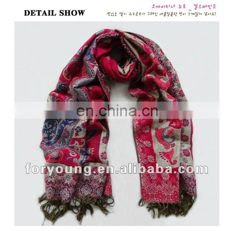 snowflake fabric jacquard rayon shawls