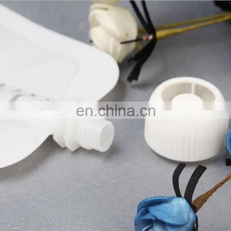 factory Customized clear plastic pvc round bottom reusable baby food/liquid packaging spout pouch with double zip-lock