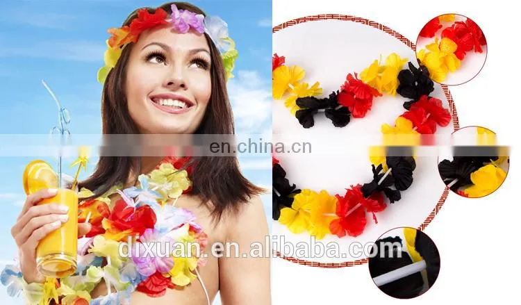 Red black yellow Flower Strings Garlands Germany National Flag Color Flower Lei