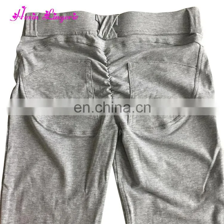 Factory Price Push Up Sexy Hip Solid Elastic mature women leggings