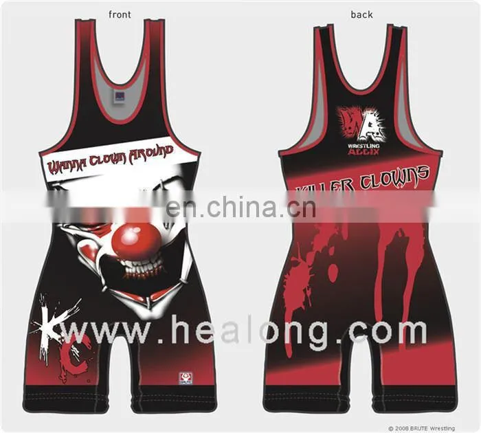 Healong Sublimation Sexy Wrestling Singlets Women 65 Cotton 35 Polyester