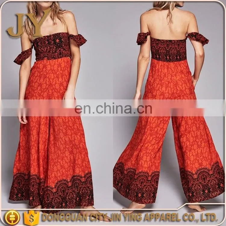 Sexy Off-shoulder Jumpsuit 2013 Sex Jumpsuit African Pattern Onesie Jumpsuit