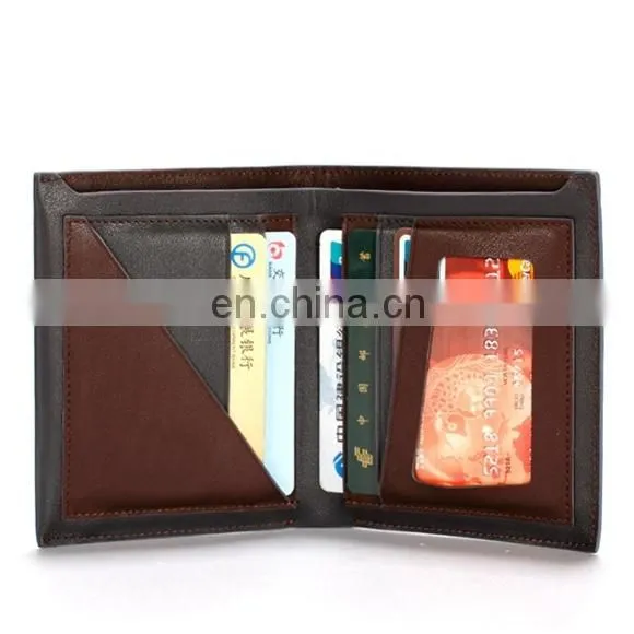 TRENDY CUSTOM WHOLESALE NAME BRAND HANDMADE LEATHER WALLET FOR MEN