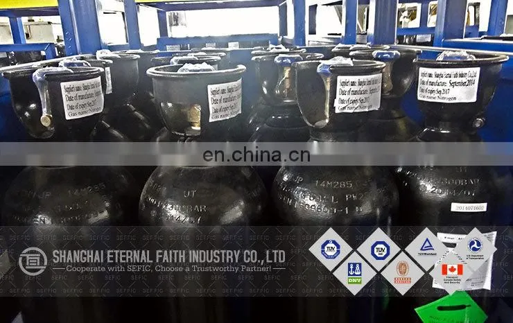 ISO9809 Standard 2017 Nitrogen Gas cylinder TUV certified With Valve