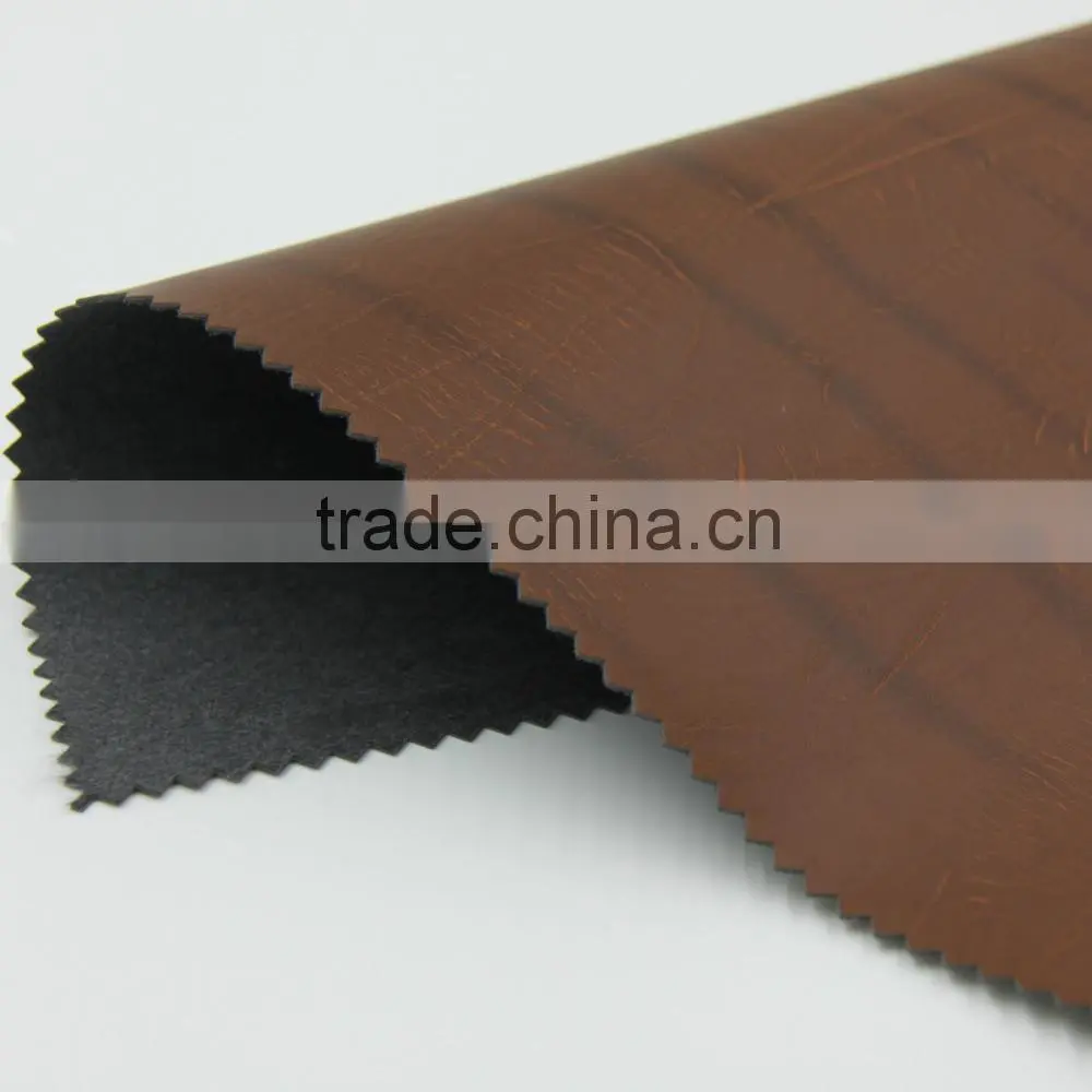pu thin leather fabric for making bags shoes