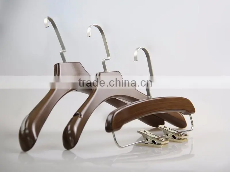 CY-653 wholesale high-end Personlized wooden pant hanger Wooden Clothes Hanger