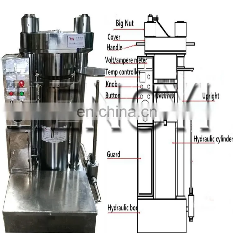 2017 Energy saving hydraulic pressure grain seed oil press machines/home moringa seed oil press