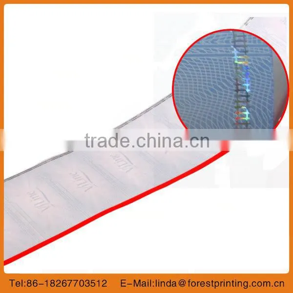 security thermal rolled tickets for supermarket