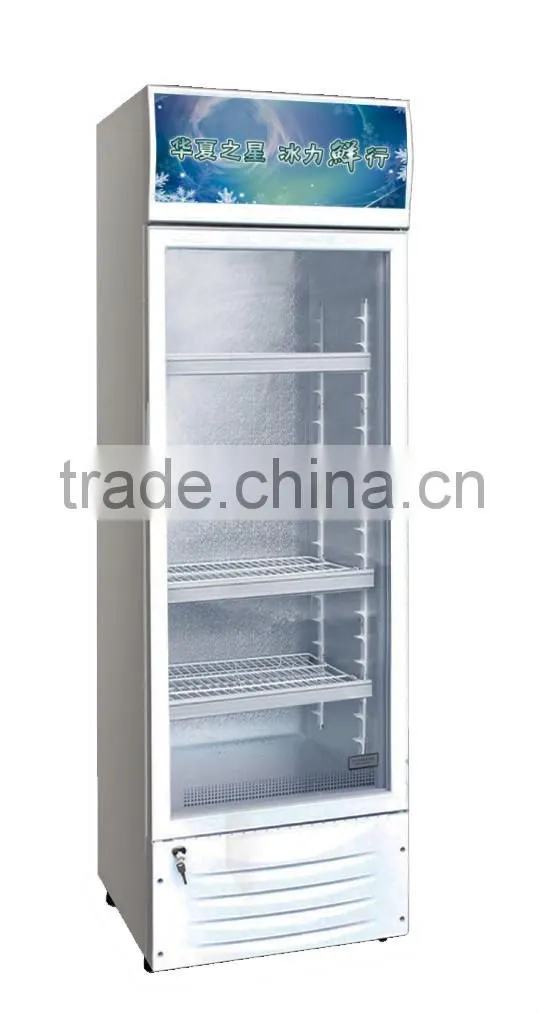 268L Beverage cooler single glass door upright showcase
